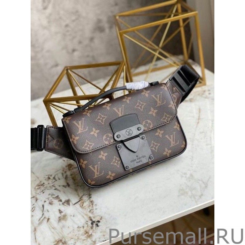 S Lock Sling Bag Monogram Macassar M45807