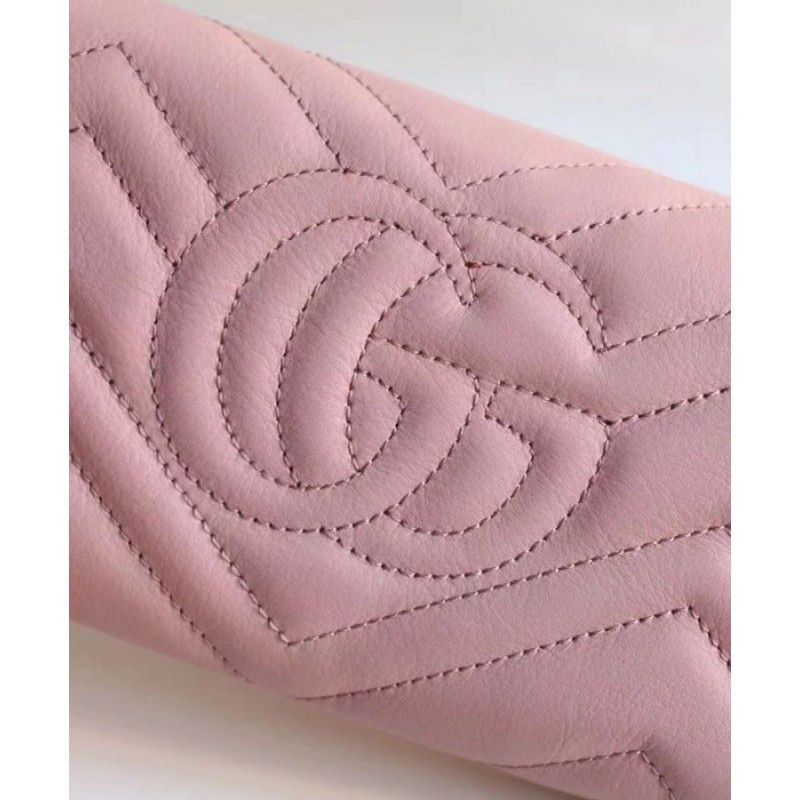 GG Marmont continental wallet 443436 Pink