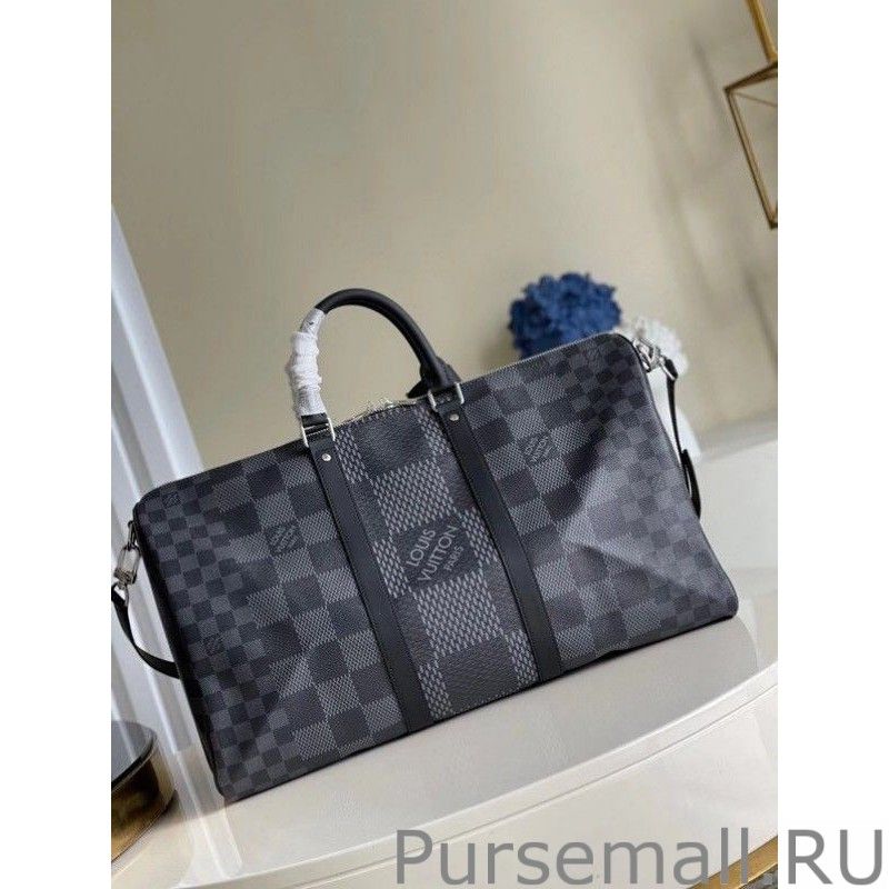 Keepall Bandouliere 50 Damier Graphite 3D N50016