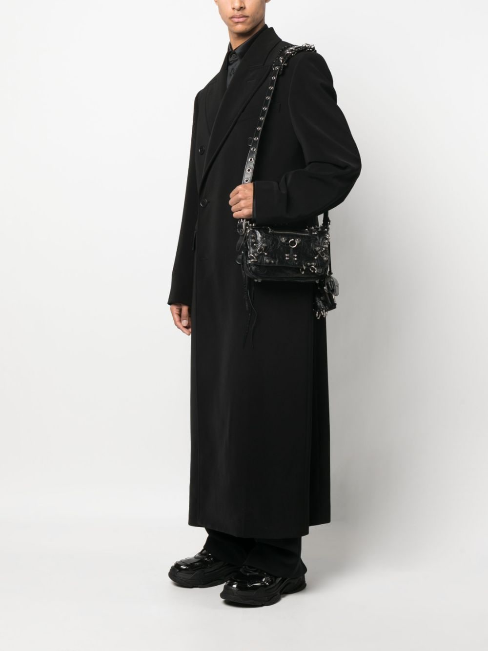 Ba*len*cia*ga stud-embellished shoulder bag