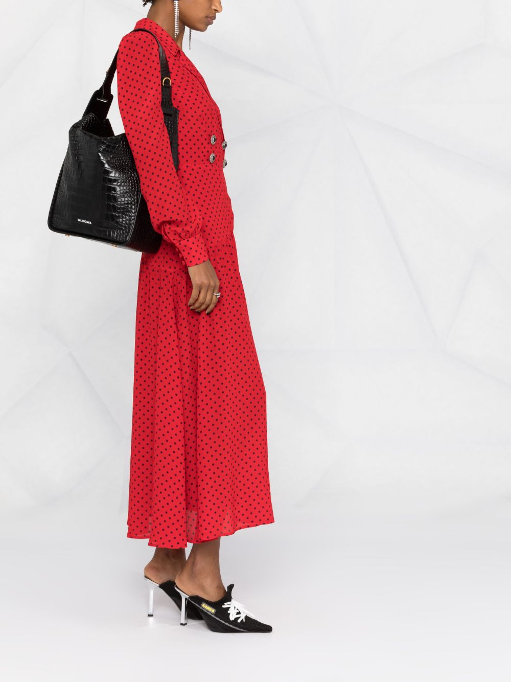 Ba*len*cia*ga small barbes check-print clutch bag