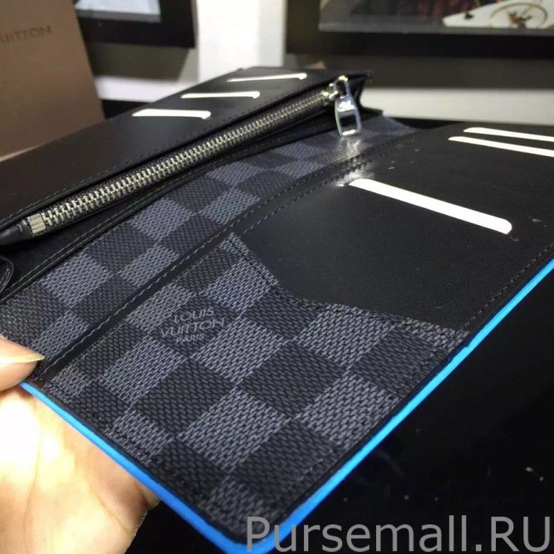 Brazza Wallet Damier Cobalt N63243