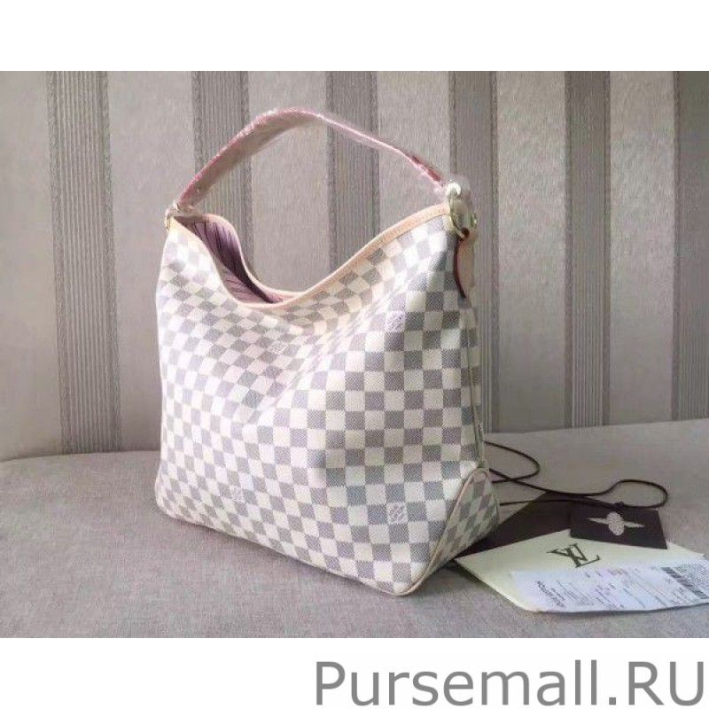 Delightful MM Bag Damier Azur N41607