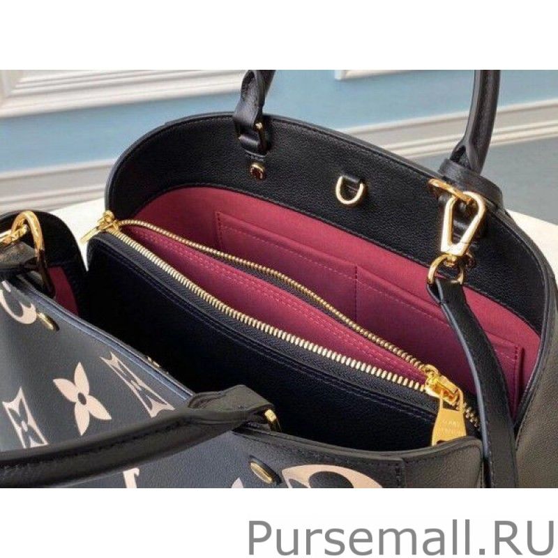 Montaigne MM Bag In Black Leather M45499