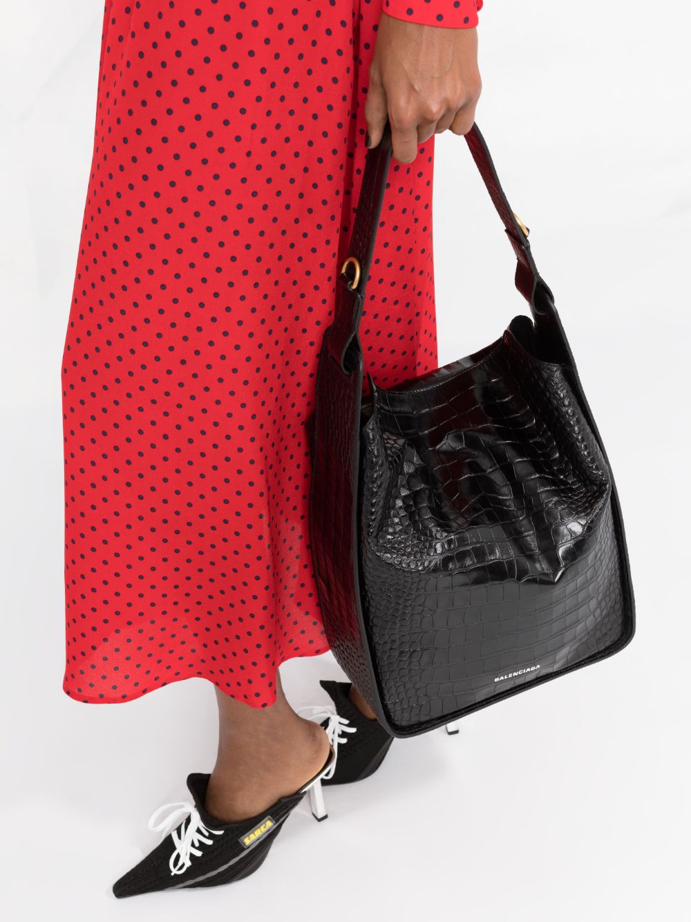 Ba*len*cia*ga crush denim shoulder bag