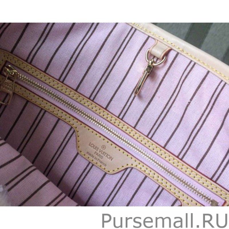 Delightful MM Bag Damier Azur N41607