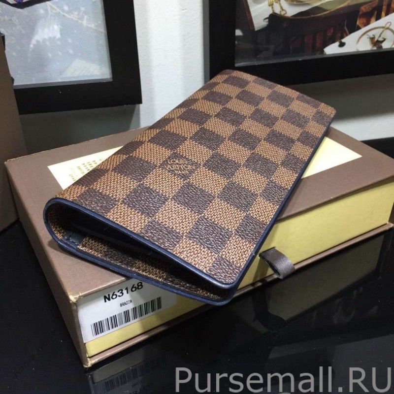 Brazza Wallet Damier Ebene Canvas N63168