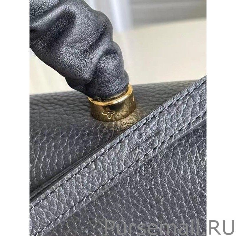 Twist MM Bag In Black Taurillon M58688