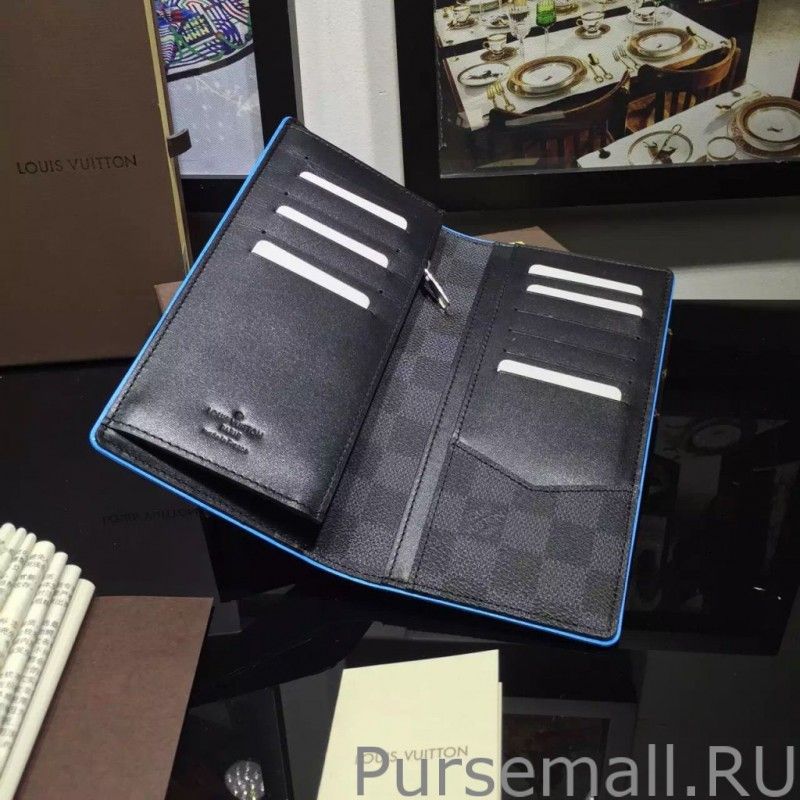 Brazza Wallet Damier Cobalt N63243