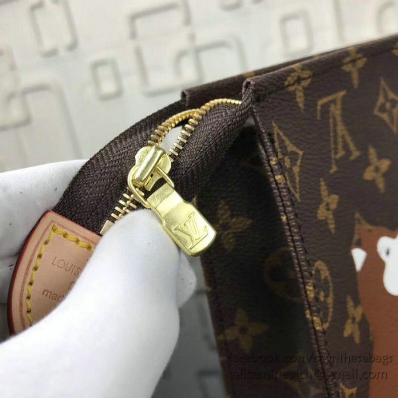 Dog Print Pochette Voyage MM M61692