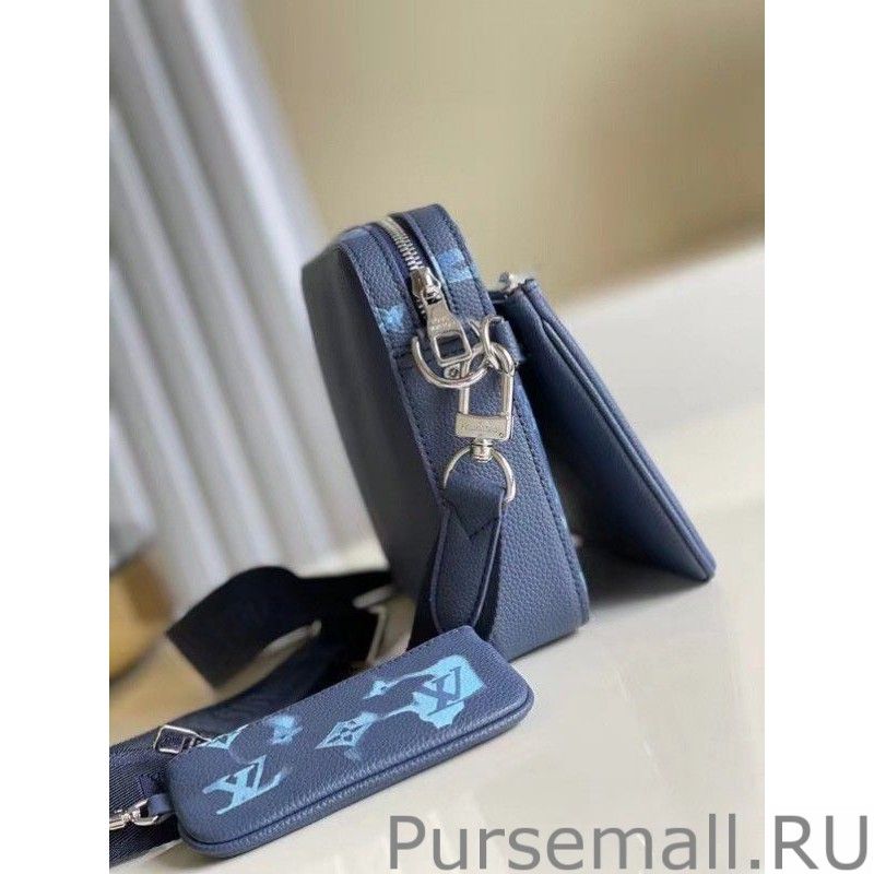 Trio Messenger Bag Ink Watercolor M57840