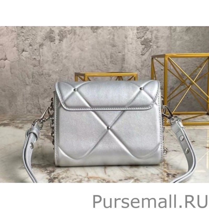 Twist PM Bag In Silver Lambskin M59031