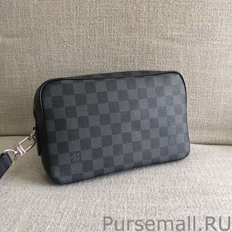 Kasai Clutch Damier Graphite N41664