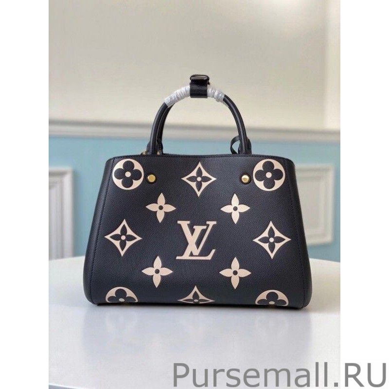 Montaigne MM Bag In Black Leather M45499