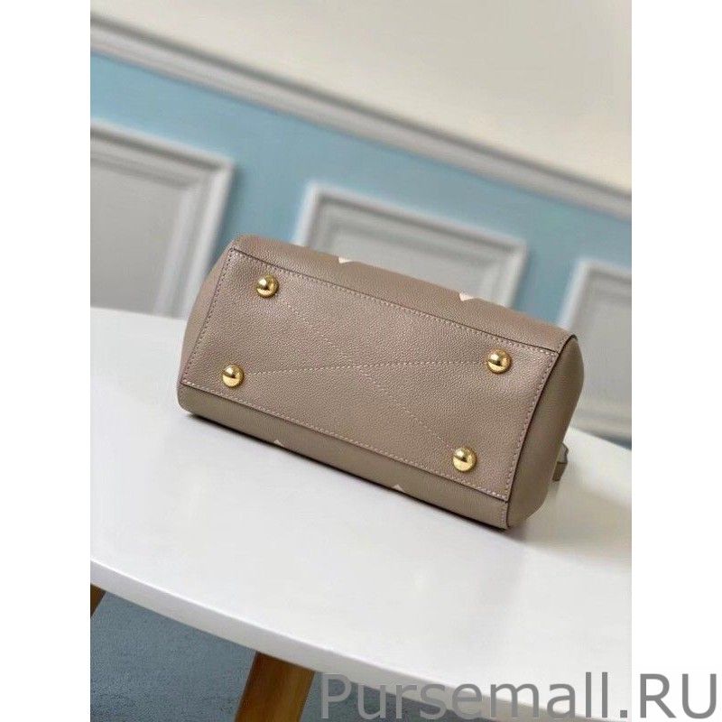 Montaigne BB Bag In Tourterelle Gray Leather M45489