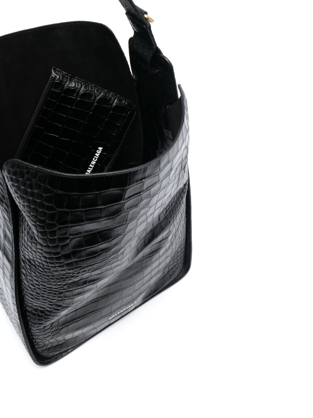 Ba*len*cia*ga small barbes check-print clutch bag