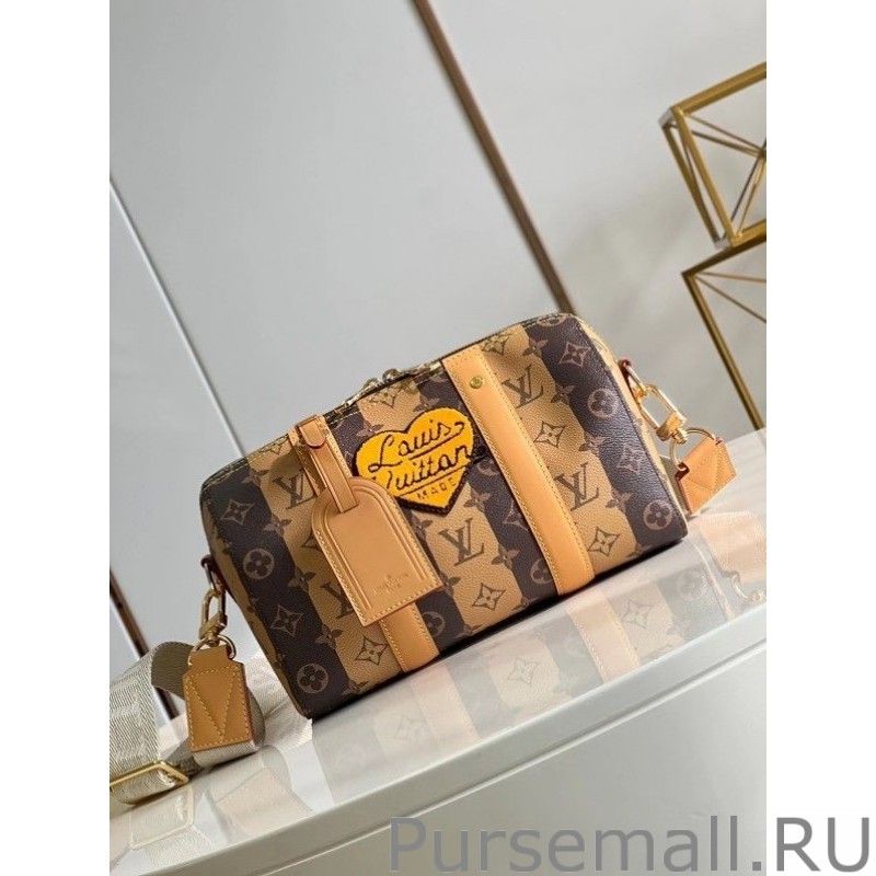 City Keepall Bag Monogram Stripes M45963