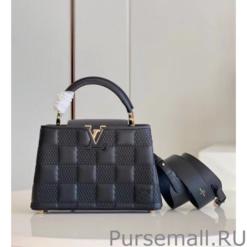 Capucines BB Bag In Black Damier Lambskin M59225