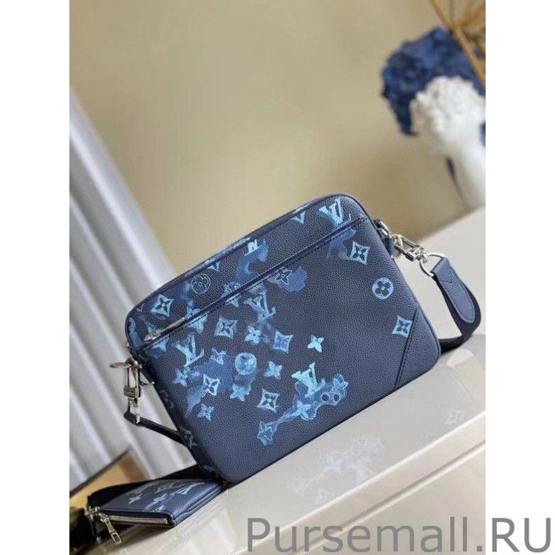 Trio Messenger Bag Ink Watercolor M57840