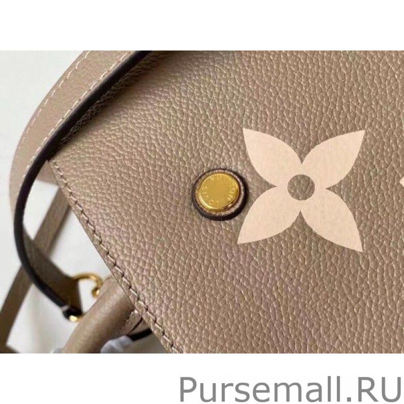 Montaigne BB Bag In Tourterelle Gray Leather M45489