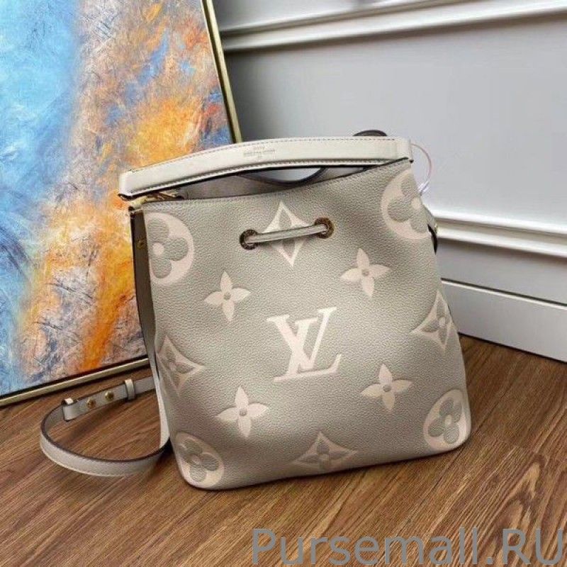 NeoNoe MM Bag In Tourterelle Gray Leather M45555