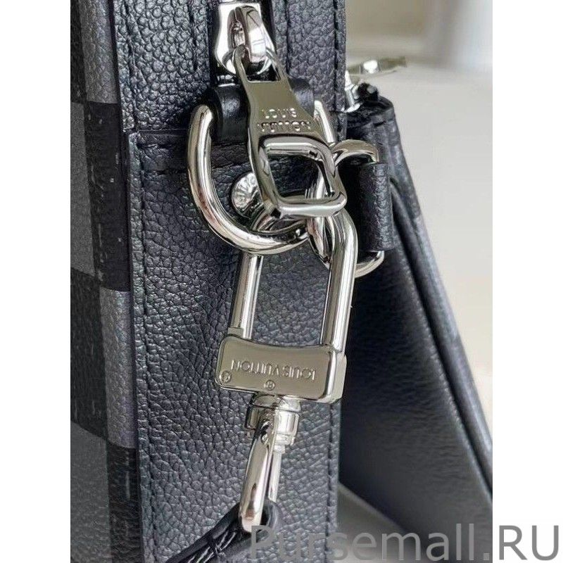 Trio Messenger Bag Damier Leather N80401