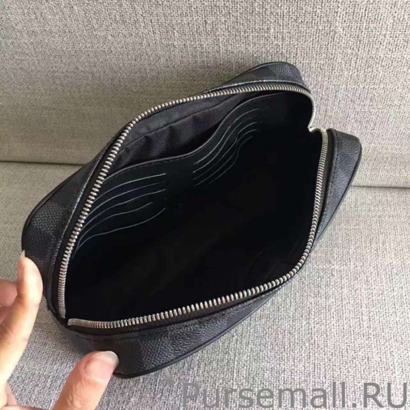 Kasai Clutch Damier Graphite N41664