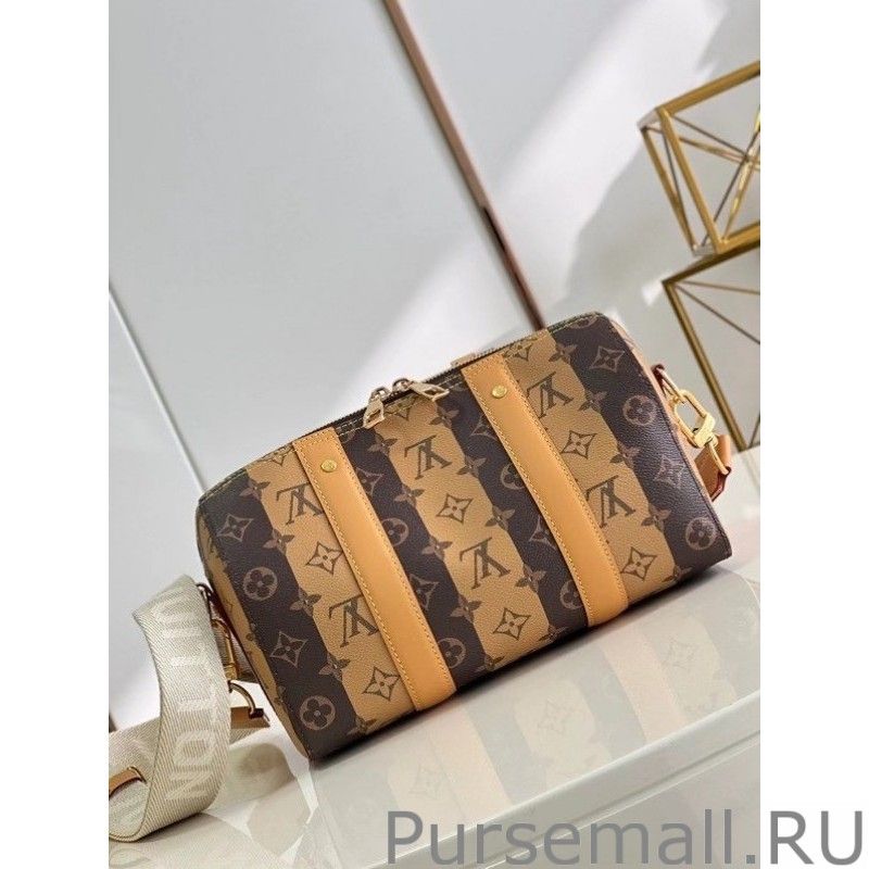 City Keepall Bag Monogram Stripes M45963