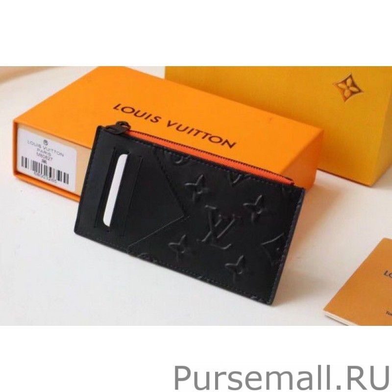 Coin Card Holder Monogram Leather M80827