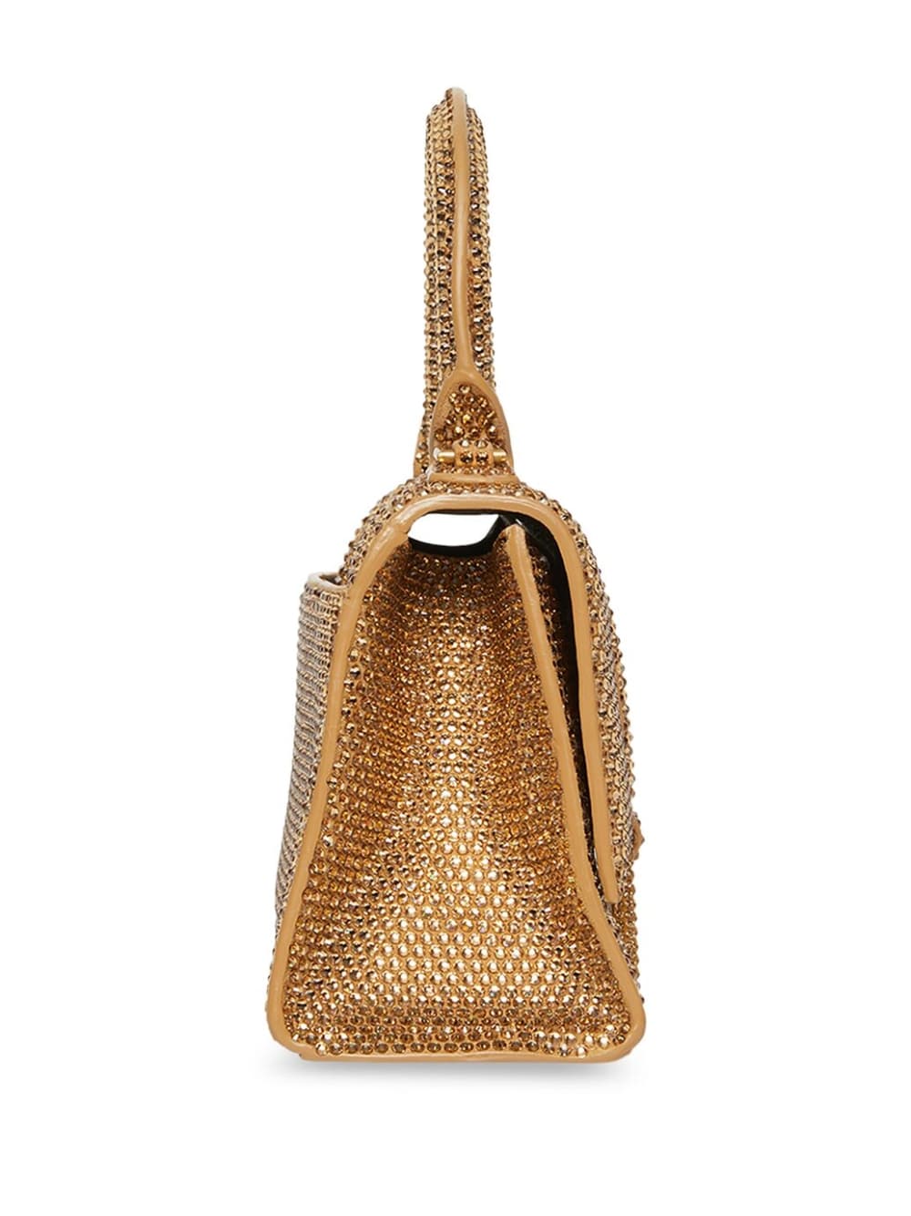 Ba*len*cia*ga s hourglass crystal-embellished suede crossbody bag