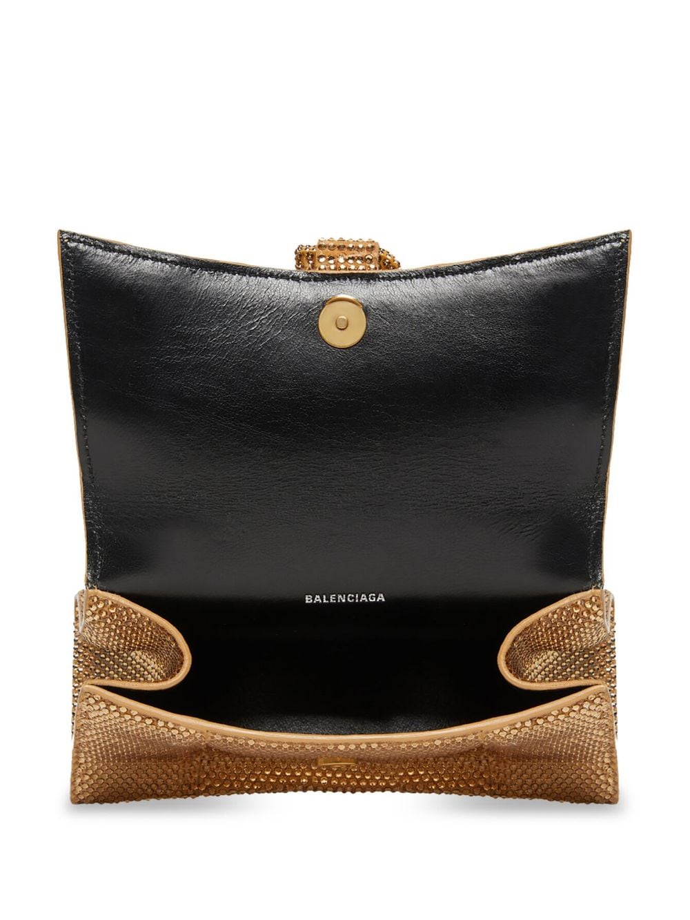 Ba*len*cia*ga s hourglass crystal-embellished suede crossbody bag