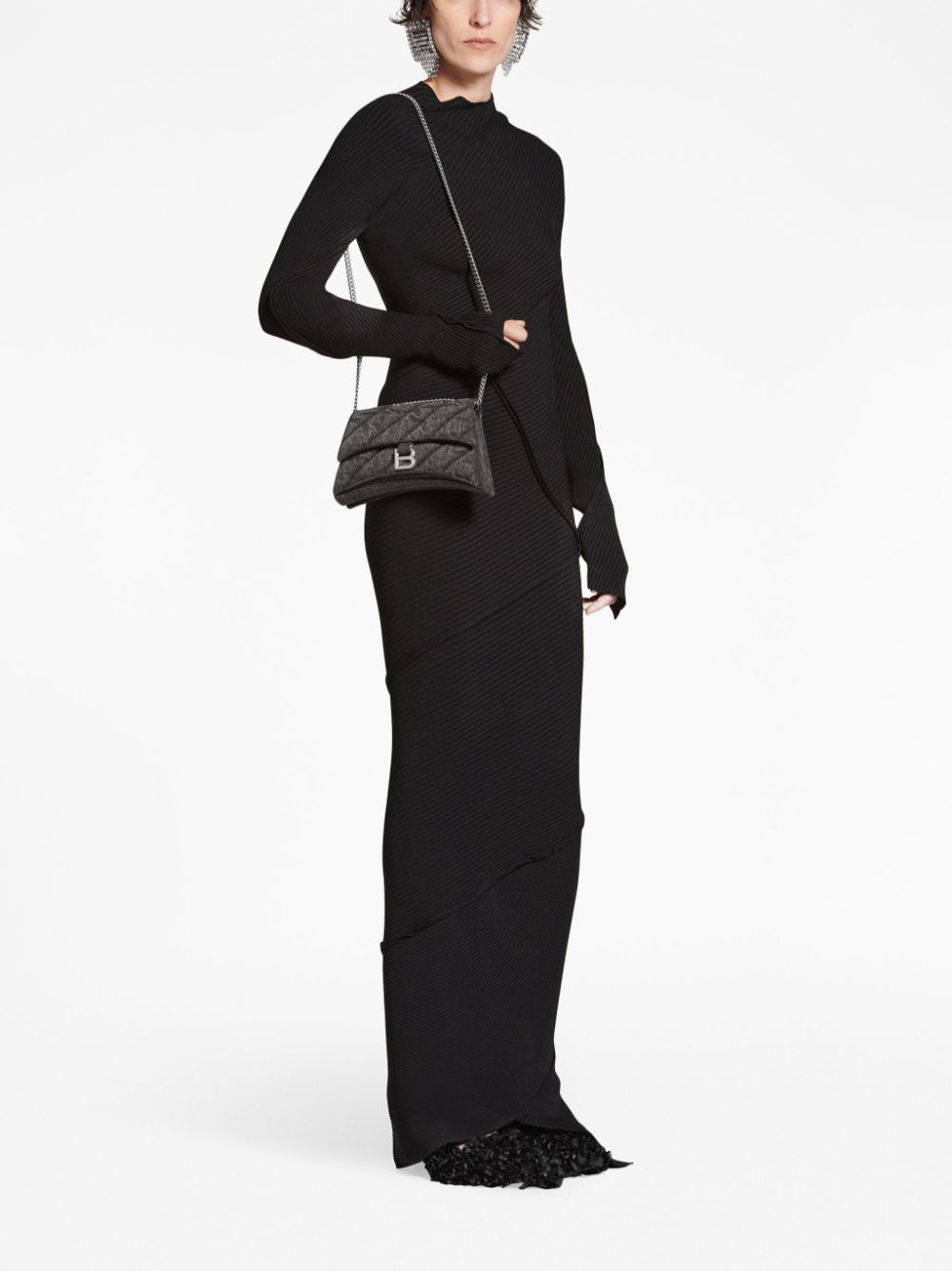 Ba*len*cia*ga crush denim shoulder bag