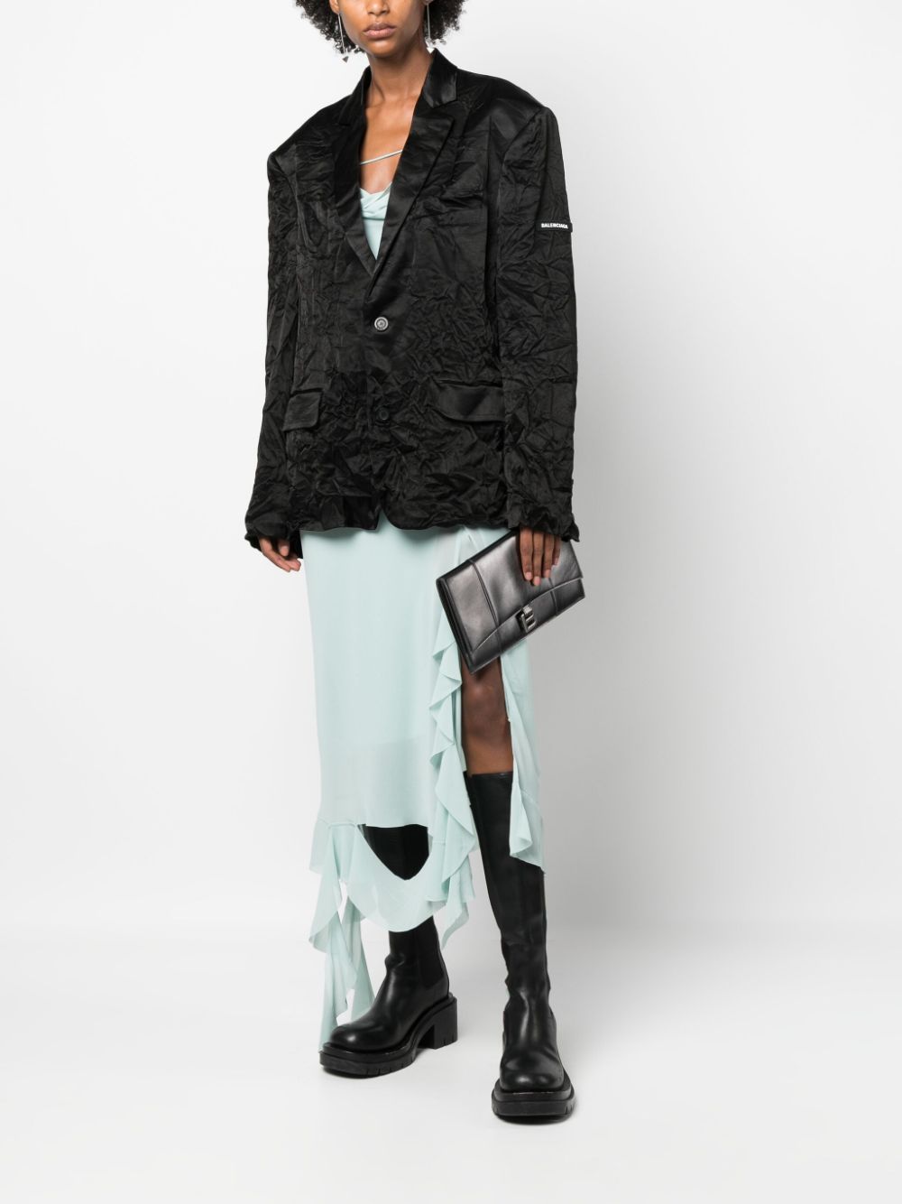 Ba*len*cia*ga hourglass flat clutch bag