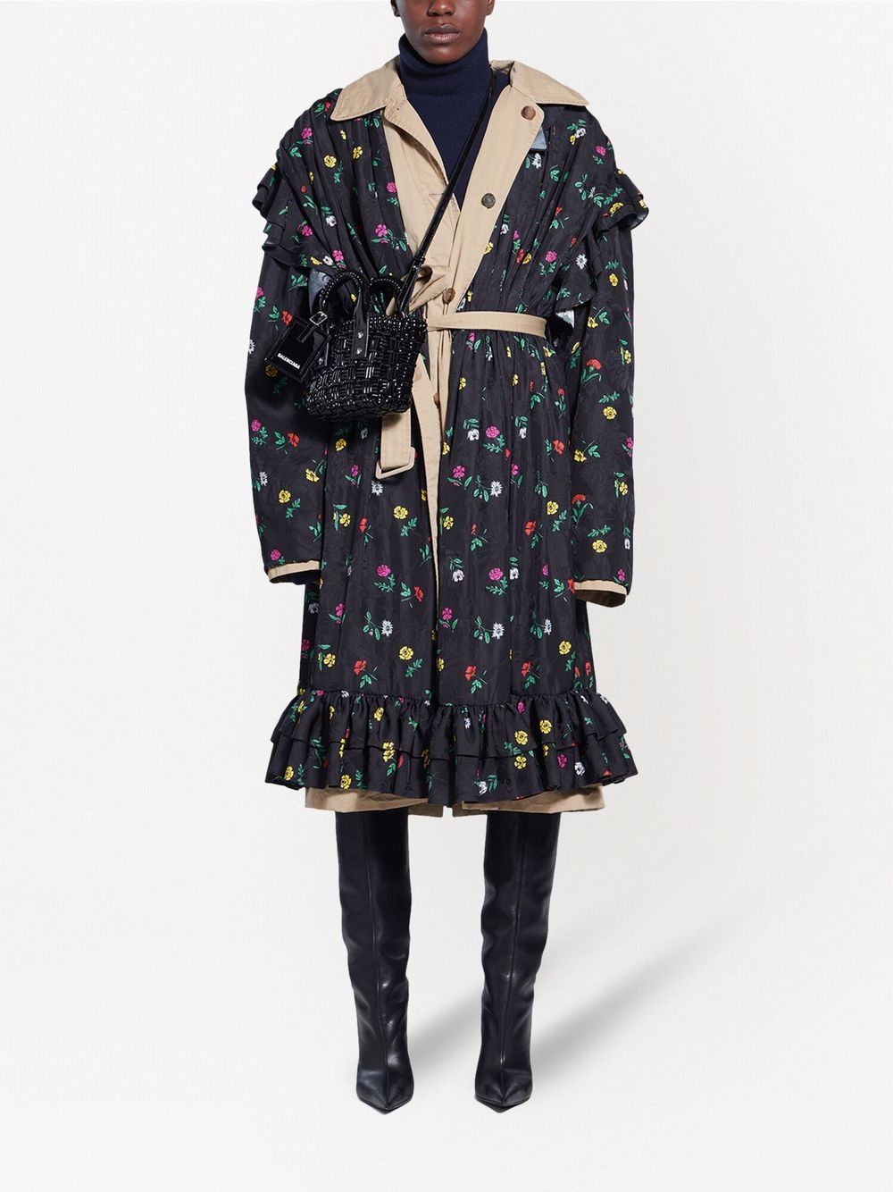 Ba*len*cia*ga xxs bistro basket tote bag