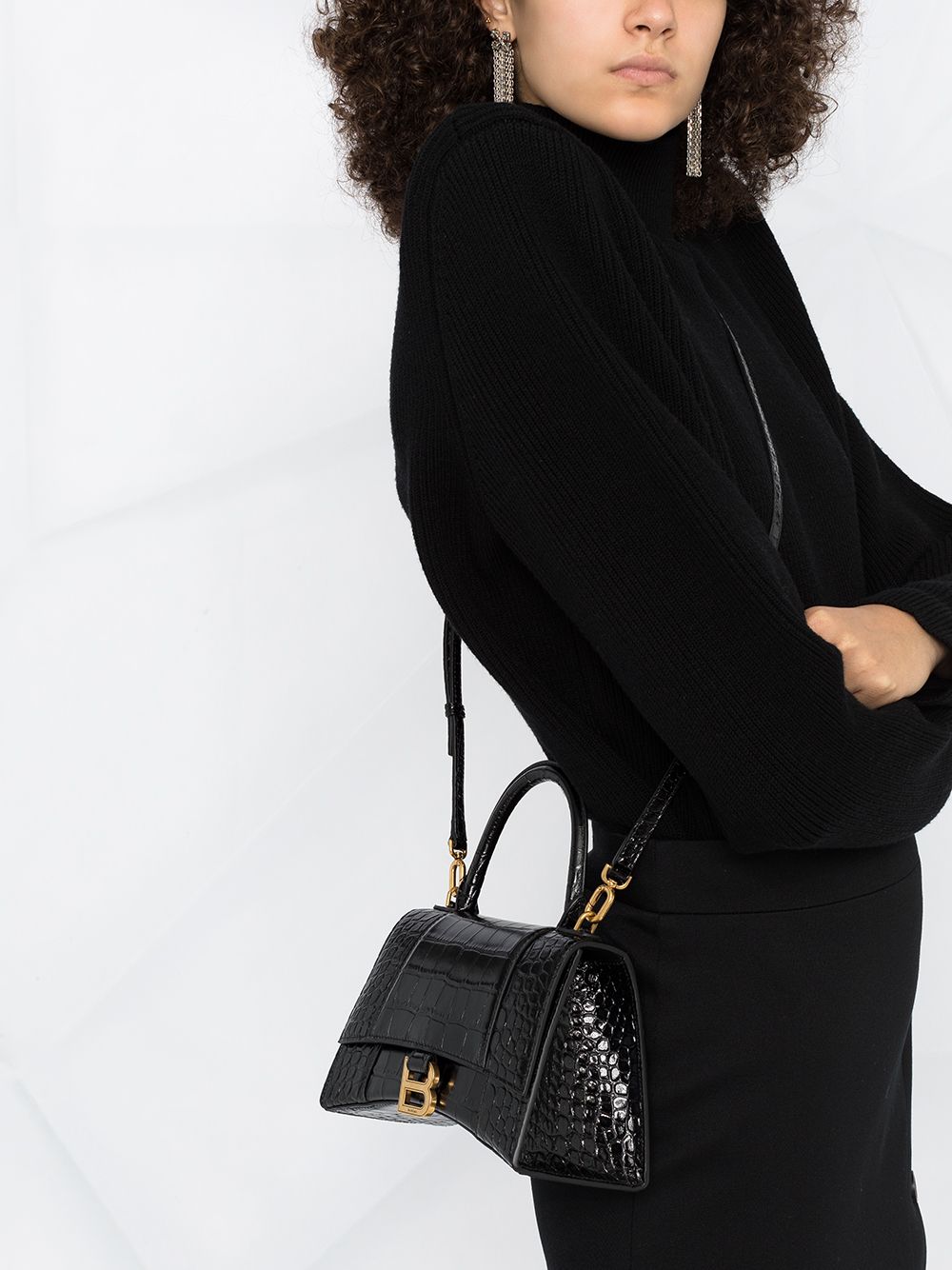 Ba*len*cia*ga crocodile effect tote bag