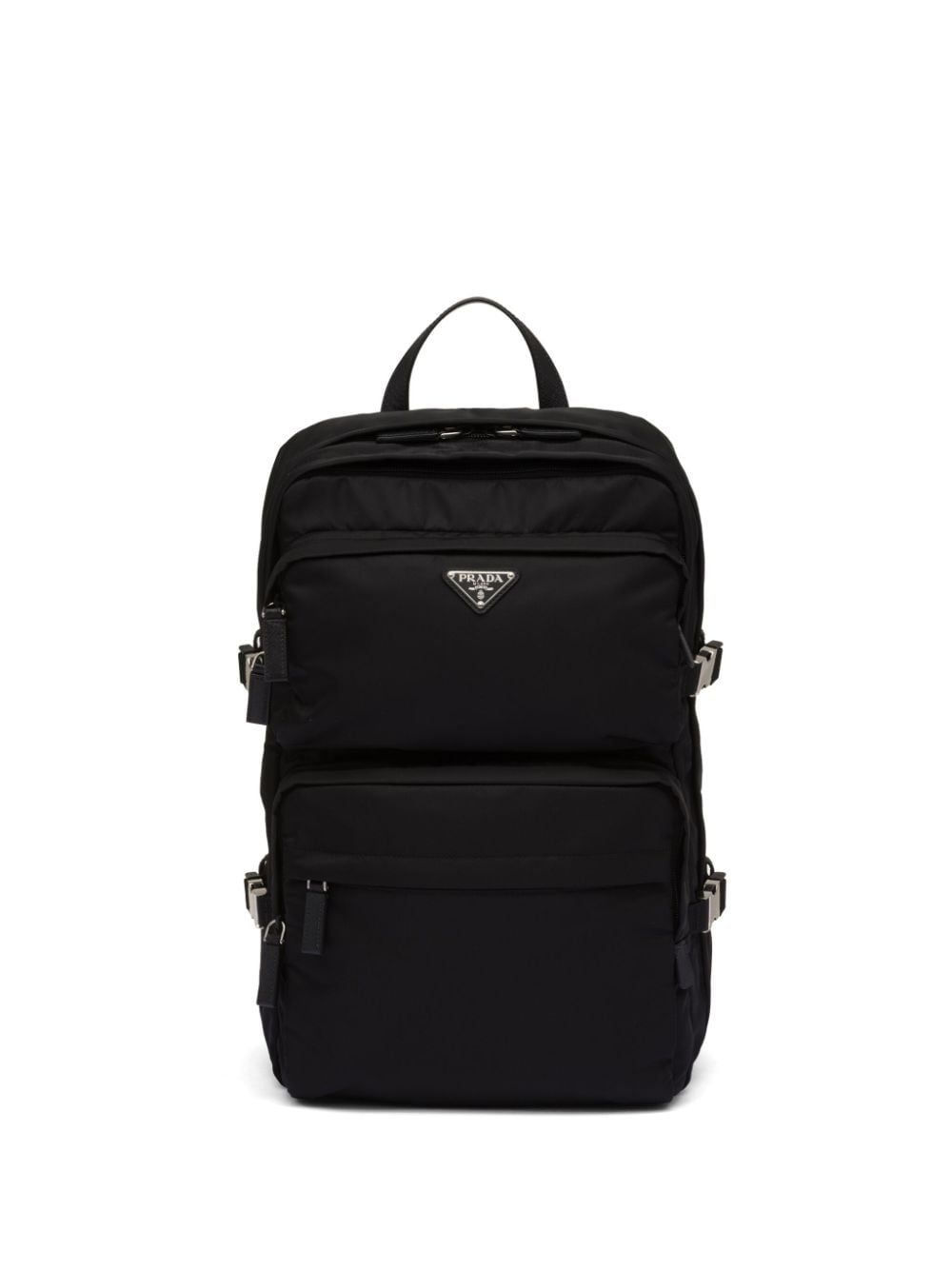 Pra*a re-nylon saffiano leather backpack