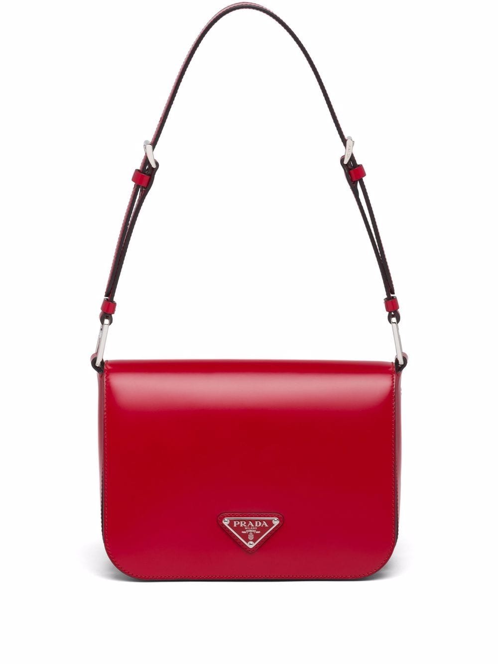 Pra*a brushed leather shoulder bag