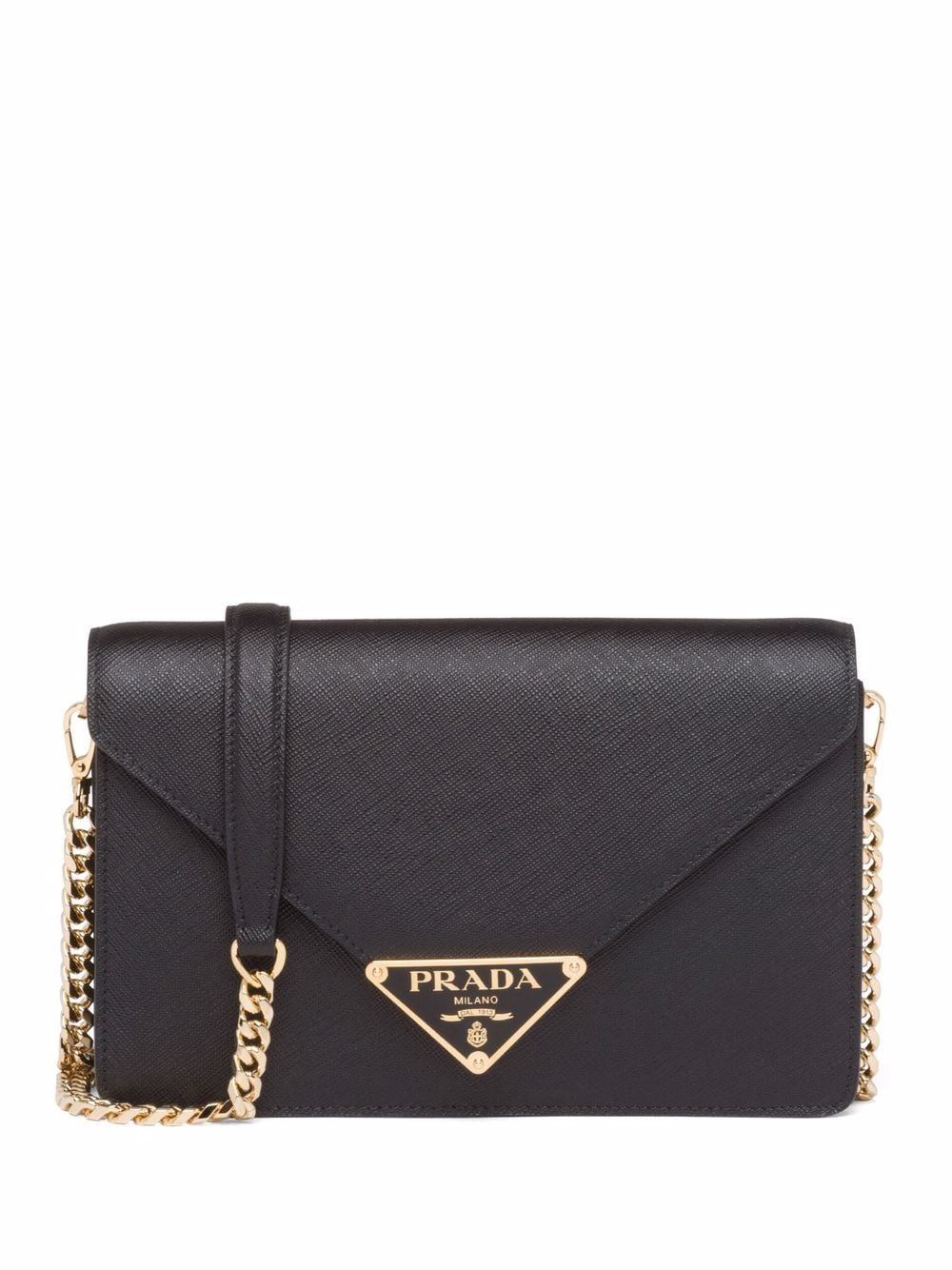 Pra*a triangle logo-plaque crossbody bag