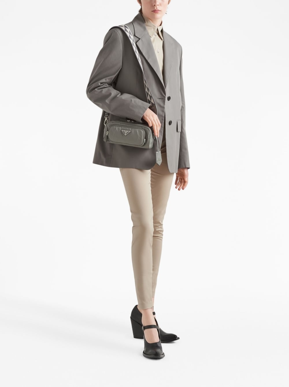 Pra*a leather shoulder bag