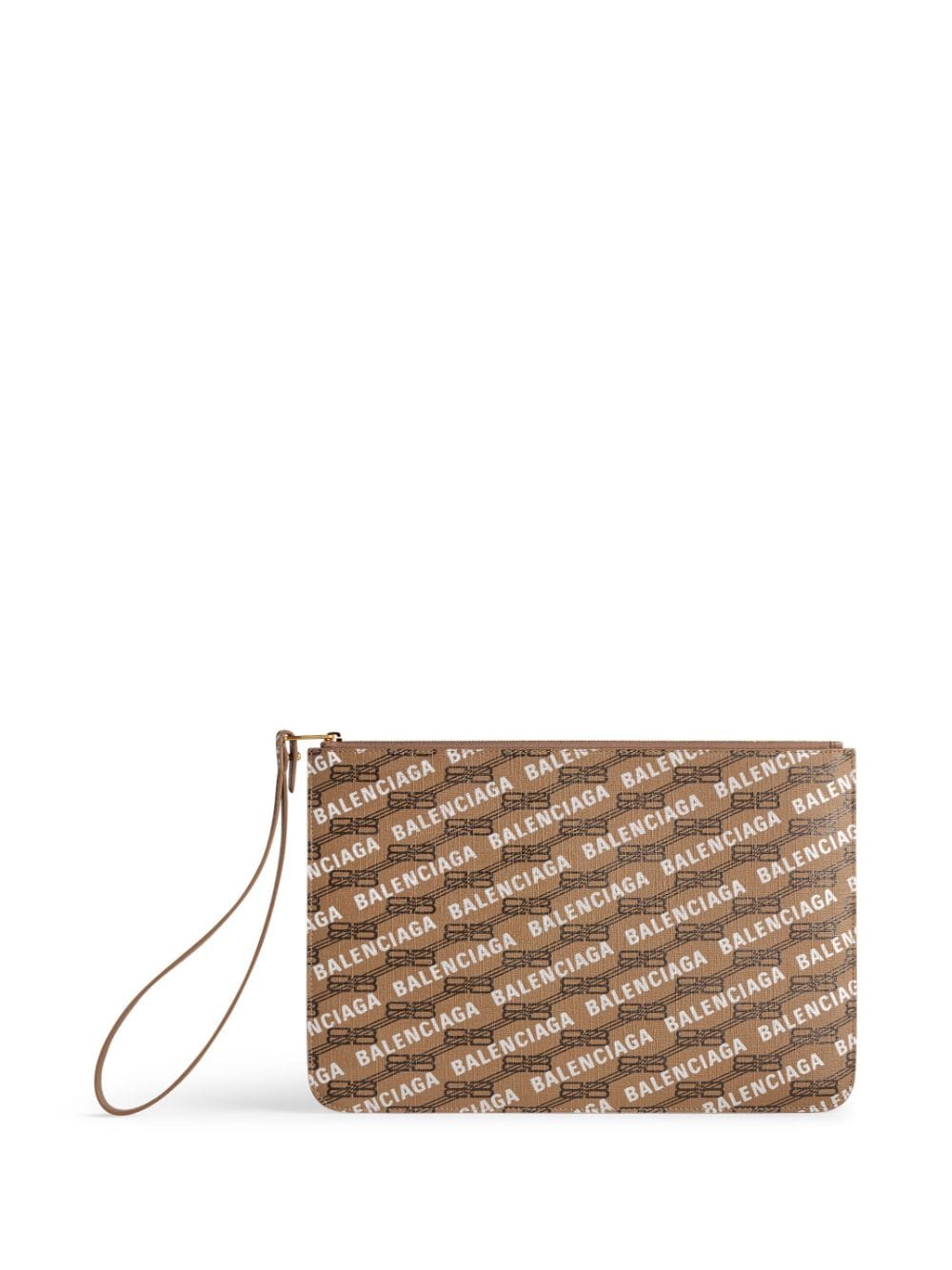 Ba*len*cia*ga logo-print clutch bag