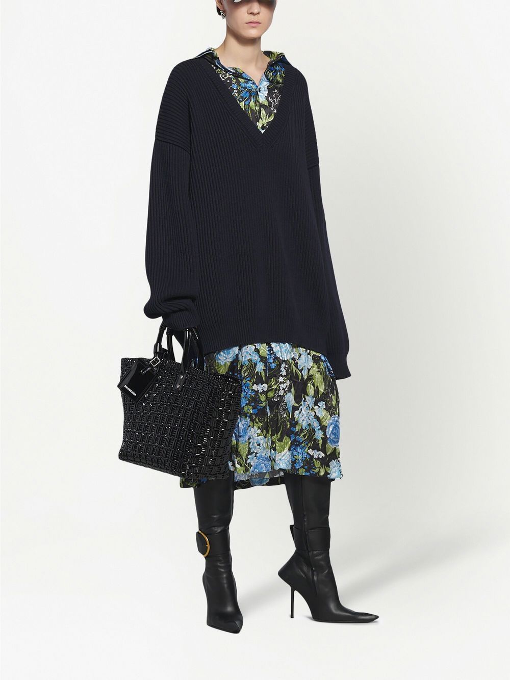 Ba*len*cia*ga bistro small basket bag