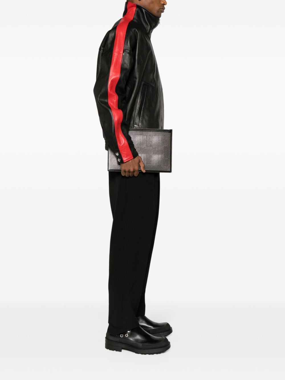 Alexander McQueen studed leather clutch bag