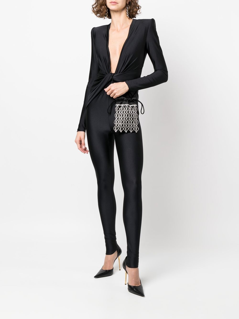 Saint Laurent crystal-embellished drawstring mini bag