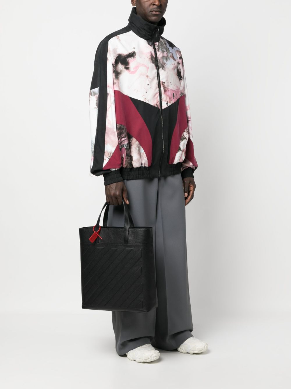 Off-White 3D Diag leather tote bag