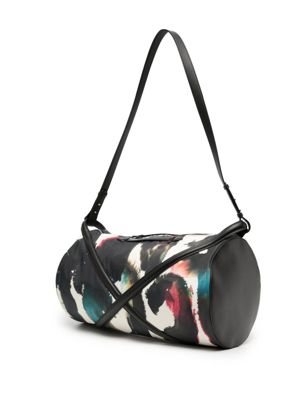 Alexander McQueen Watercolour Graffiti-print leather holdall