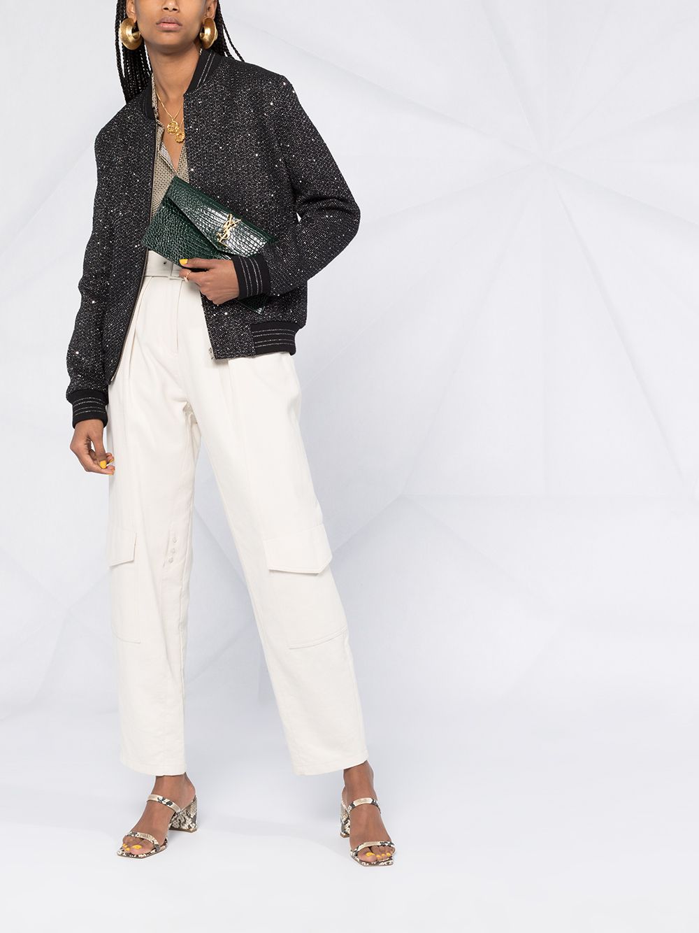 Saint Laurent logo plaque clutch bag