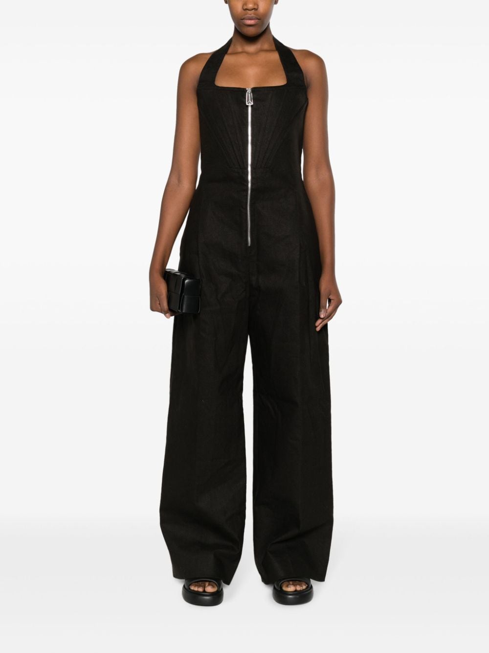 Bo*te*ga ve*ne*ta   halterneck linen jumpsuit