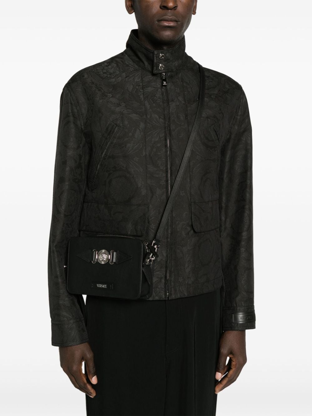 Versace Medusa Head-plaque leather shoulder bag