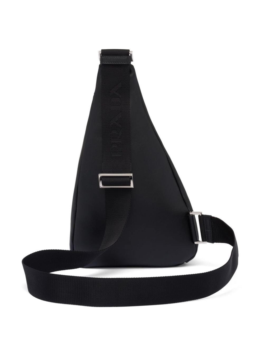 Pra*a logo-plaque one-shoulder backpack