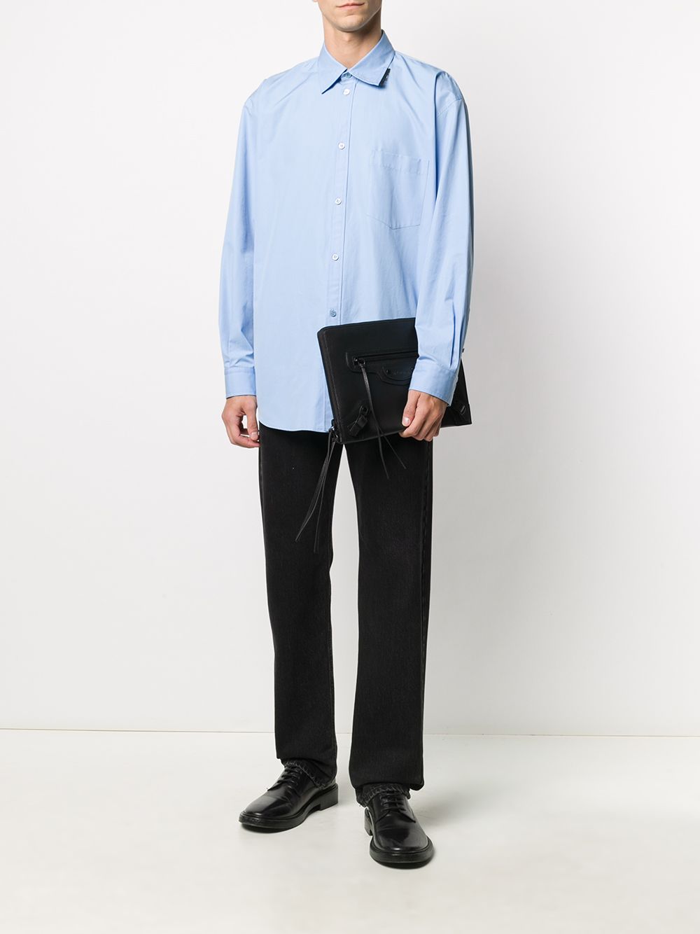 Ba*len*cia*ga zip-detail clutch bag